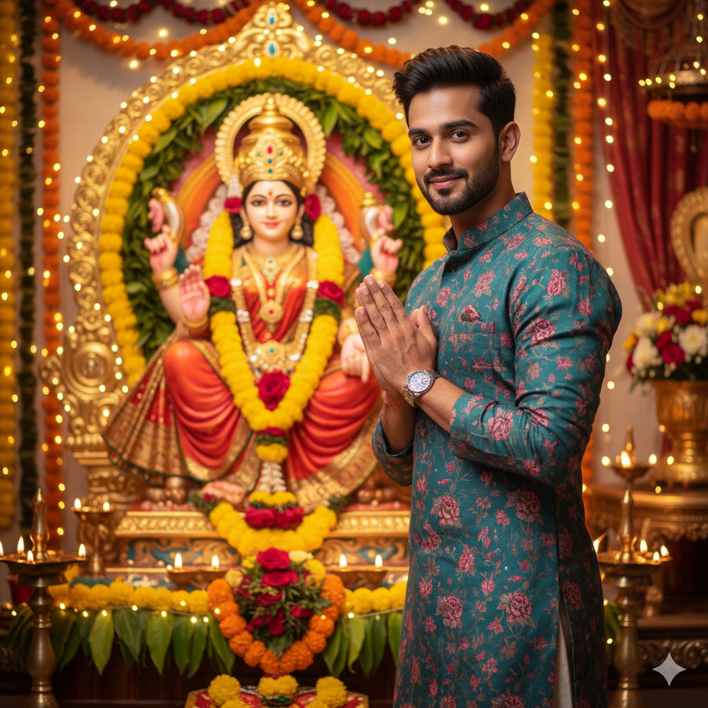 Laxmi Maa idol inside a home