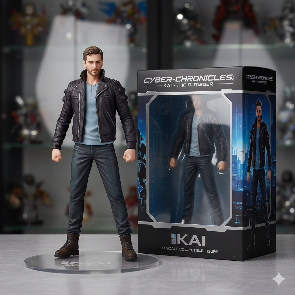 Acrylic base with a toy box