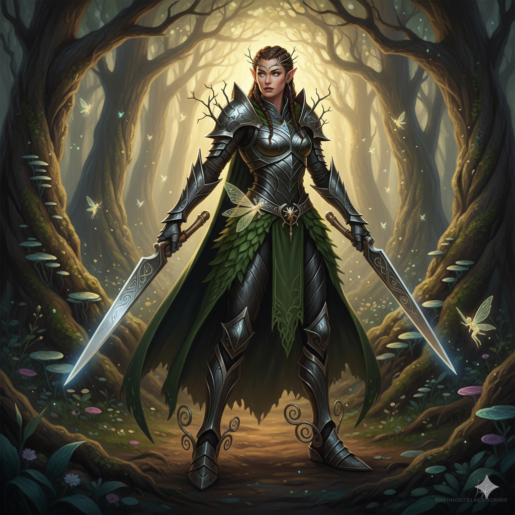 Realistic-looking fantasy character