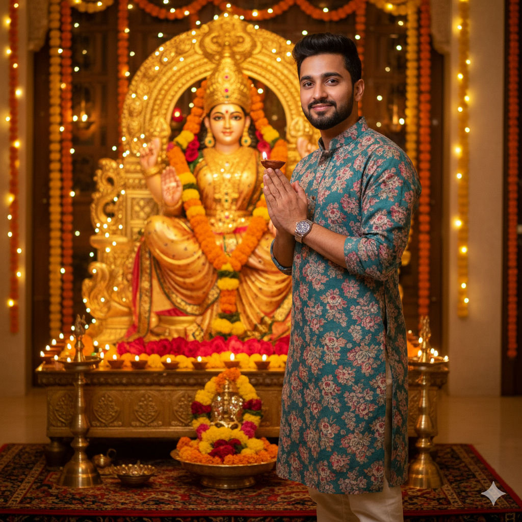 Laxmi Maa idol inside a home